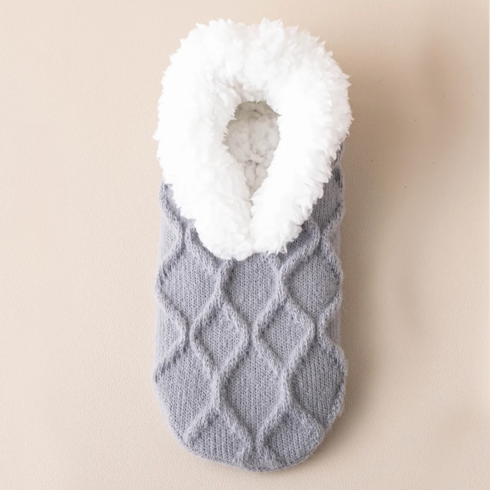Calcetines Afelpados de Punto Gris
