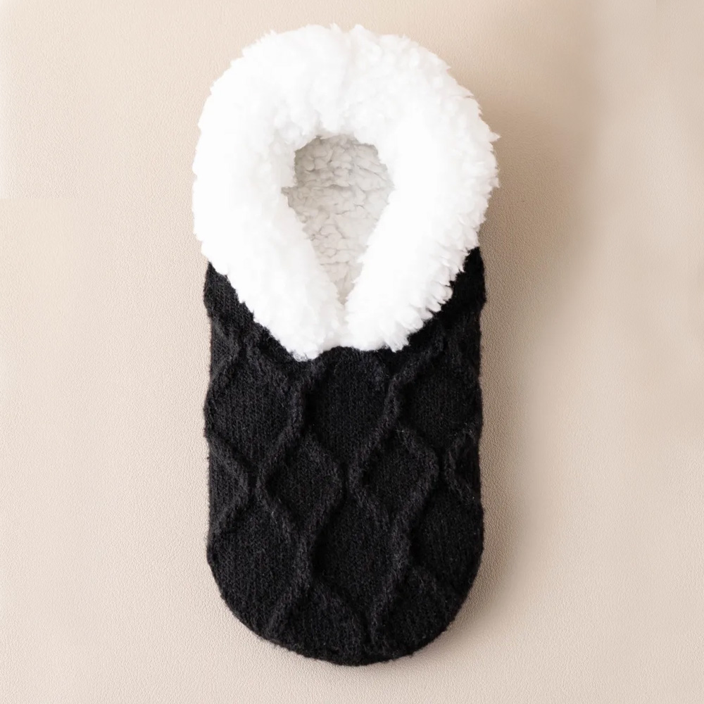 Calcetines Afelpados de Punto Negro