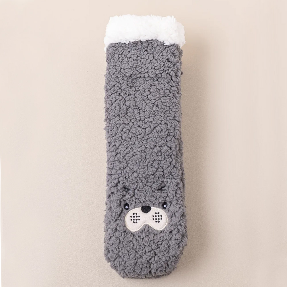 Calcetines Afelpados Perrito Gris