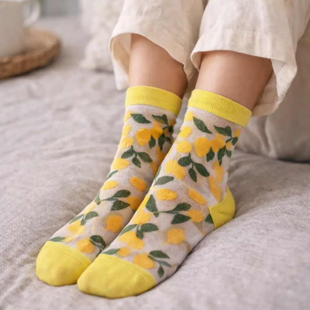 Calcetines Flores Amarillas