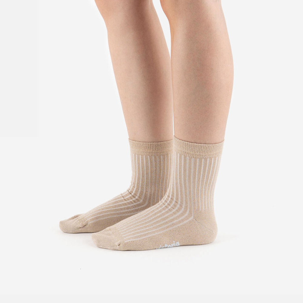 Calcetines Glitter Beige
