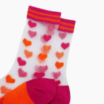 Media Tobillera Corazones Rosas y Naranjas - Imagen 2